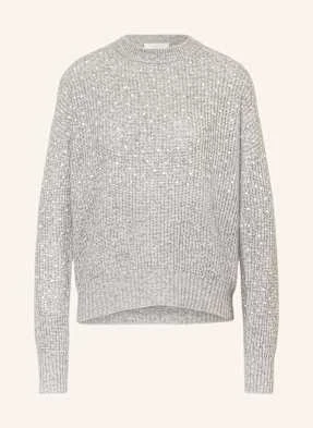 Lilienfels Sweter Z Dodatkiem Kaszmiru I Ozdobnymi Kamykami grau