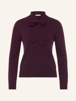 Lilienfels Sweter Z Kaszmiru Z Kokardą lila FIOLETOWY