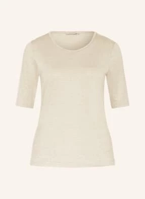 Lilienfels T-Shirt Z Błyszczącą Przędzą beige