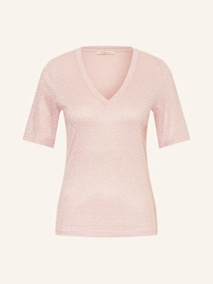 Lilienfels T-Shirt Z Błyszczącą Przędzą rosa