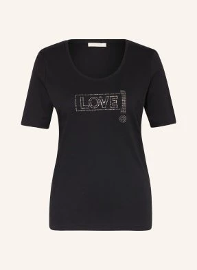 Lilienfels T-Shirt Z Obszyciem Ozdobnymi Kamykami schwarz