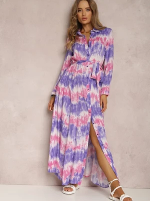 Liliowa Sukienka Thronanthe R&f Fashion Fioletowy