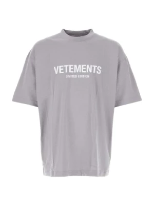 Liliowy Oversize T-shirt Vetements