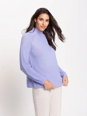 Liliowy sweter damski Henny z wełną merino - Cool Vision Olsen