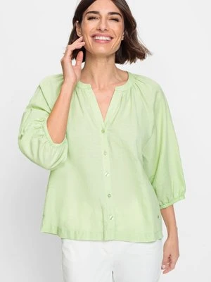 Limonkowa koszula damska - Ethno Charm Olsen