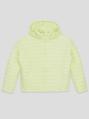 Limonkowa kurtka przejściowa z kapturem dla dziewczyny Reporter