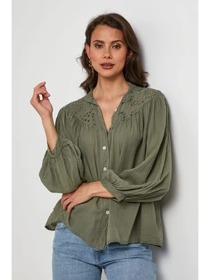 Lin Passion Bluzka w kolorze khaki rozmiar: 38/40