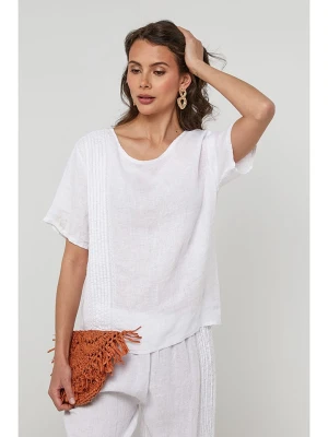 Lin Passion Lniana bluzka w kolorze białym rozmiar: 40/42