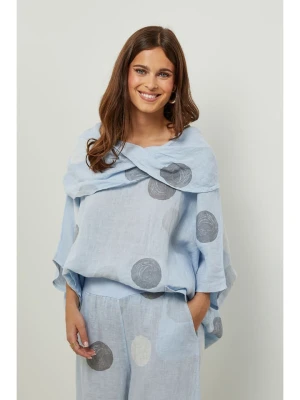 Lin Passion Lniana bluzka w kolorze błękitnym rozmiar: 36/38