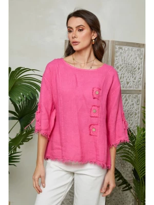 Lin Passion Lniana bluzka w kolorze różowym rozmiar: 40/42