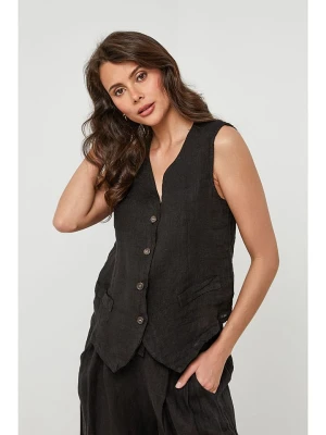 Lin Passion Lniana kamizelka w kolorze czarnym rozmiar: 40/42