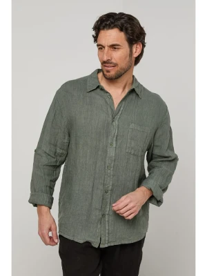 Lin Passion Lniana koszula w kolorze zielonym rozmiar: XL/XXL