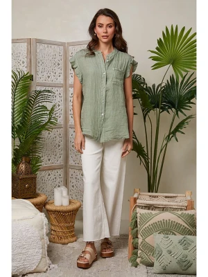 Lin Passion Lniana koszulka w kolorze zielonym rozmiar: 34/36