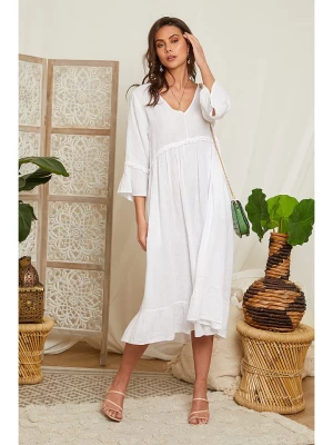 Lin Passion Lniana sukienka w kolorze białym rozmiar: 36/38