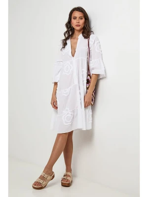Lin Passion Lniana sukienka w kolorze białym rozmiar: 36/38