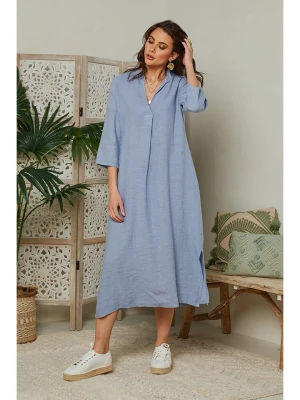 Lin Passion Lniana sukienka w kolorze błękitnym rozmiar: 36/38