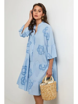 Lin Passion Lniana sukienka w kolorze błękitnym rozmiar: 36/38
