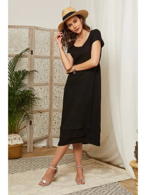 Lin Passion Lniana sukienka w kolorze czarnym rozmiar: 36/38