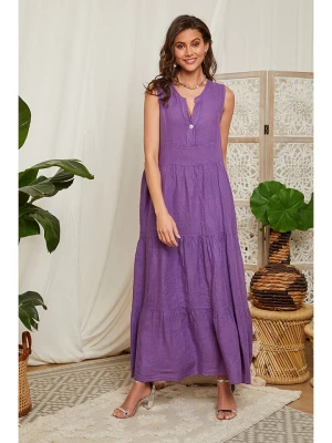 Lin Passion Lniana sukienka w kolorze fioletowym rozmiar: 40/42