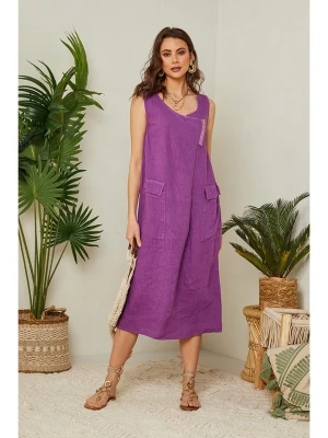 Lin Passion Lniana sukienka w kolorze fioletowym rozmiar: 36/38