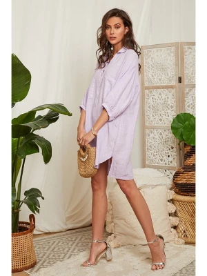 Lin Passion Lniana sukienka w kolorze fioletowym rozmiar: 40/42