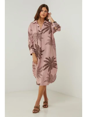 Lin Passion Lniana sukienka w kolorze jasnoróżowo-brązowym rozmiar: 40/42