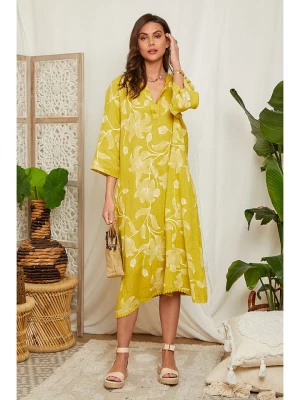 Lin Passion Lniana sukienka w kolorze żółtym rozmiar: 36/38