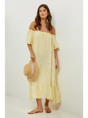 Lin Passion Lniana sukienka w kolorze żółtym rozmiar: 38/40
