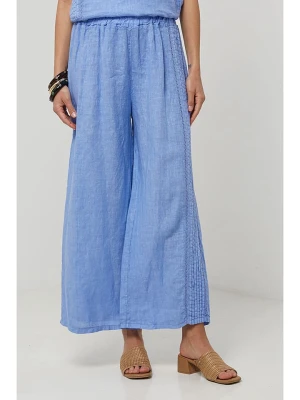 Lin Passion Lniane spodnie w kolorze błękitnym rozmiar: 38/40