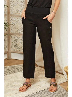 Lin Passion Lniane spodnie w kolorze czarnym rozmiar: 34/36