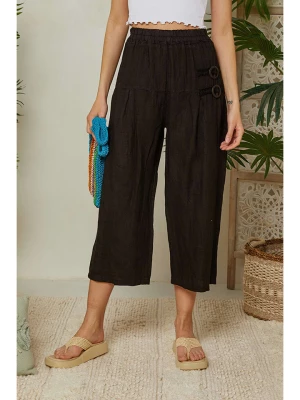Lin Passion Lniane spodnie w kolorze czarnym rozmiar: 40/42