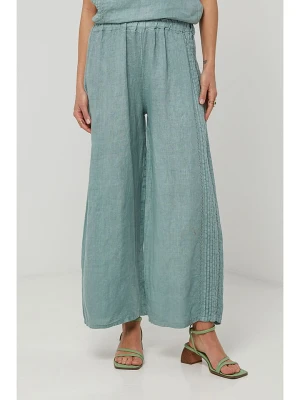 Lin Passion Lniane spodnie w kolorze zielonym rozmiar: 36/38