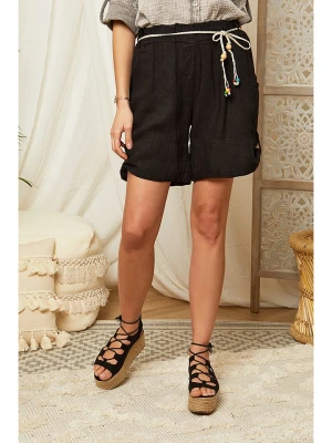Zdjęcie produktu Lin Passion Lniane szorty w kolorze czarnym rozmiar: 34/36