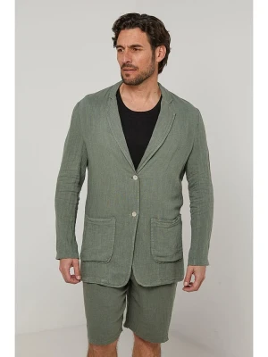 Lin Passion Lniany blezer w kolorze khaki rozmiar: M/L