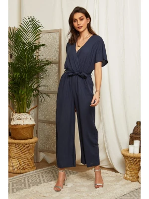 Lin Passion Lniany kombinezon w kolorze granatowym rozmiar: 36/38