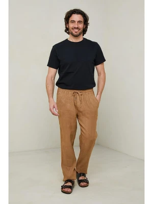 Lin Passion Spodnie w kolorze jasnobrązowym rozmiar: M/L