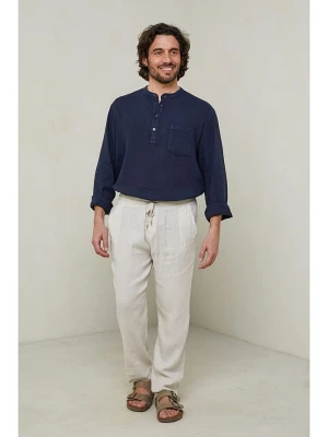 Lin Passion Spodnie w kolorze kremowym rozmiar: M/L