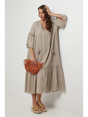Lin Passion Sukienka w kolorze beżowym rozmiar: 40/42