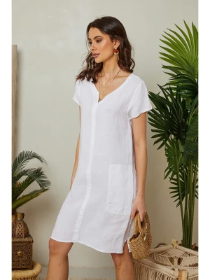 Lin Passion Sukienka w kolorze białym rozmiar: 34/36