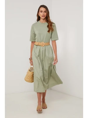 Lin Passion Sukienka w kolorze khaki rozmiar: 38/40