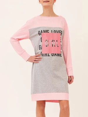 Lina Pink Koszula nocna w kolorze jasnoróżowo-szarym rozmiar: 164