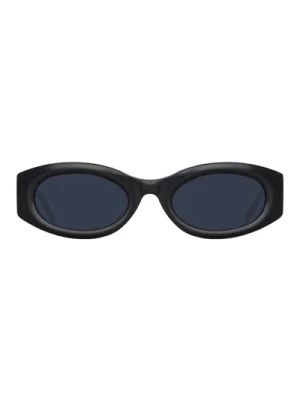 Linda Farrow Berta Okrągłe Okulary Przeciwsłoneczne w Kolorze Czarnym Attico38C1Sun The Attico