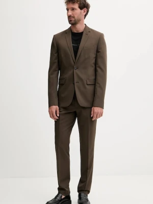 Lindbergh garnitur męski kolor brązowy gładka 30-606900