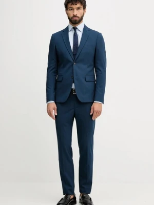 Lindbergh garnitur męski kolor granatowy gładka 30.61040