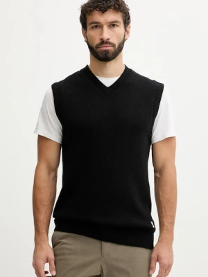 Lindbergh kamizelka z dodatkiem wełny męski kolor czarny 30.800221