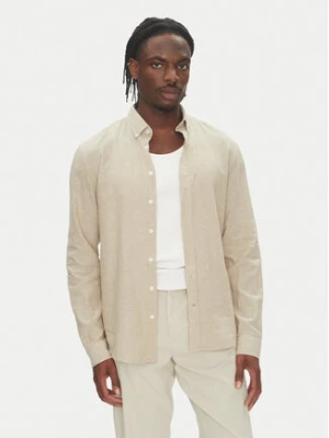 Lindbergh Koszula 30-203344B Beżowy Relaxed Fit