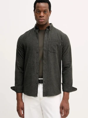 Lindbergh koszula bawełniana męska kolor zielony regular z kołnierzykiem klasycznym 30.225050