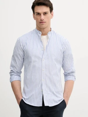 Lindbergh koszula męska kolor niebieski regular z kołnierzykiem button-down 30-203536