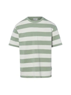 Lindbergh Koszulka męska Mężczyźni Bawełna biały|zielony w paski,