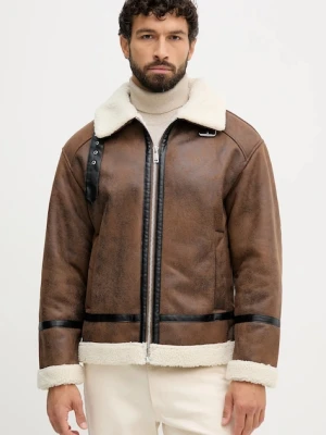 Lindbergh kurtka kolor brązowy przejściowa oversize 30-301124